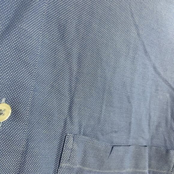 Men’s Bachrach Blue Fall Longsleeve Button Up Dress Shirt Size 35 - Picture 5 of 5